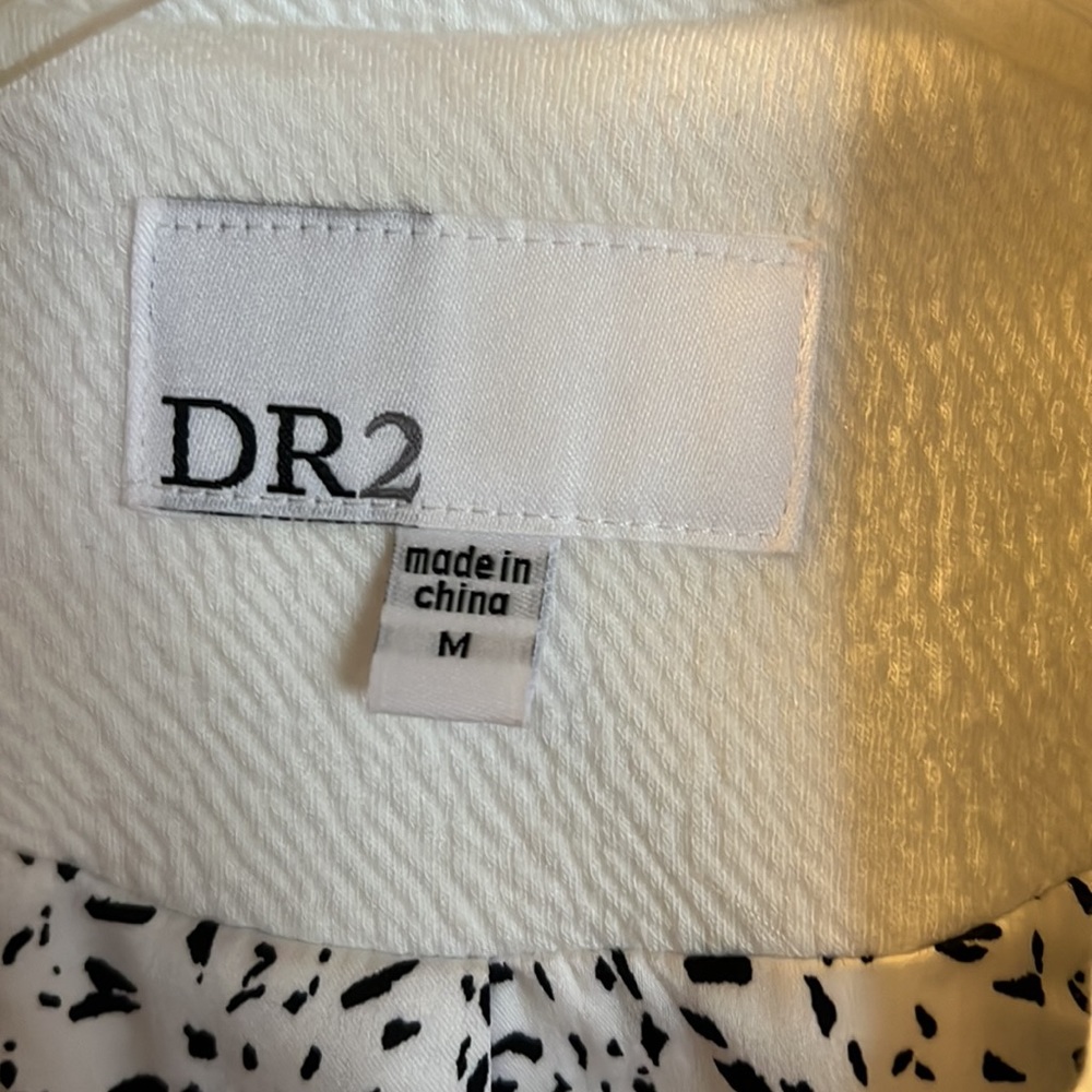 Dr2 White Single Button Jacket Front Two Pockets … - image 2